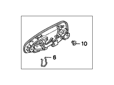 Honda 72180-SR8-A00ZE Handle Assy., L. (Outer) *R86P* (CAMELLIA RED PEARL)