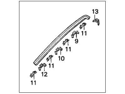 Honda 73152-SR3-003 Molding Assy., R. FR. Windshield Side