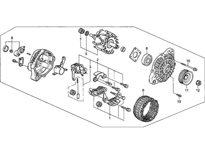 1993 Honda Civic Alternator - 31100-P08-024