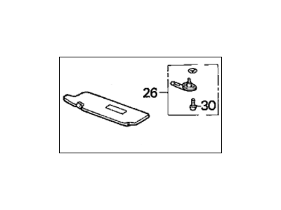 1994 Honda Civic Sun Visor - 83280-SR3-A02ZC