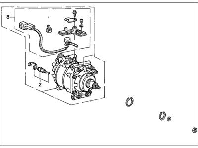 Honda 38810-P06-A03 Compressor (Sanden)