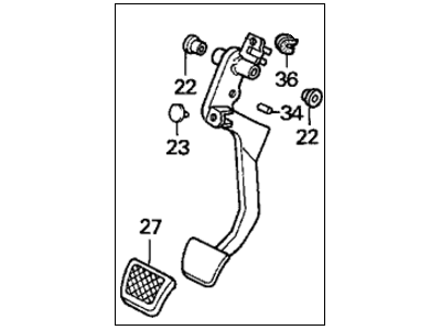 Honda 46910-SR3-J00 Pedal, Clutch