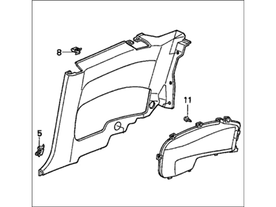 1994 Honda Civic Door Trim Panel - 83730-SR8-950ZB