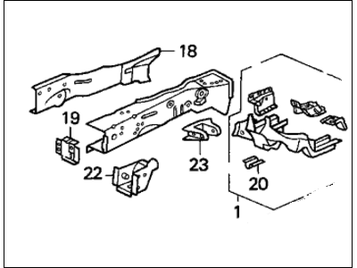 Honda 60810-SR0-320ZZ Frame, R. FR. Side