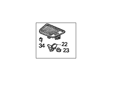 Honda 77620-SR3-C01ZE Garnish Assy., Vent (Upper) *YR150L* (MYSTIC BROWN)