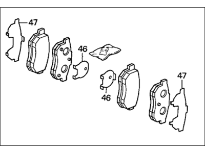 Honda 43022-SR3-030 Pad Set, Rear