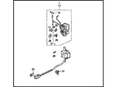 1994 Honda Civic Door Latch Assembly - 72150-SR8-J50