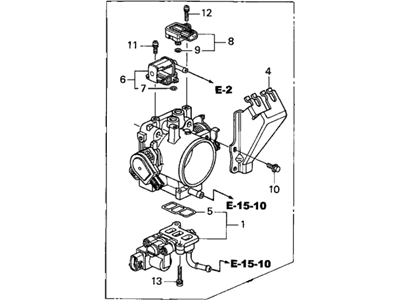 Honda 16400-PRB-A11 Body Assembly, Throttle