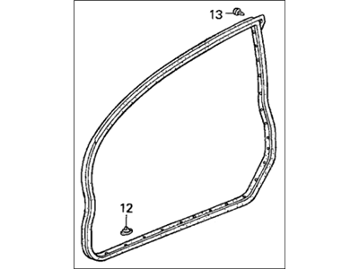 Honda 72310-S5S-E01 Weatherstrip, R. FR. Door