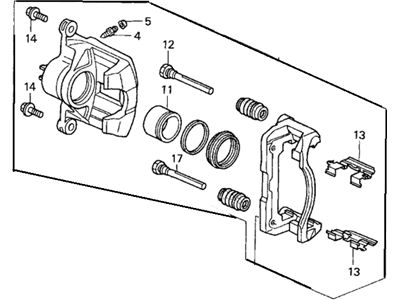 2004 Honda Civic Brake Caliper - 45018-S7A-J02RM