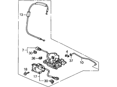 2002 Honda Civic Trunk Latch - 74800-S5S-G11