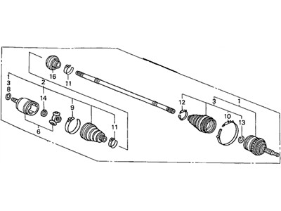 Honda 44306-S5T-A50 Driveshaft Assembly, Driver Side