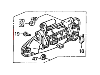 Honda 72180-S7A-J01ZQ Handle Assembly, Left Front Door (Outer) (Vivid Blue Pearl)