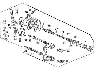 Honda 43018-S5A-J02RM Caliper Sub-Assembly, Right Rear (Reman)