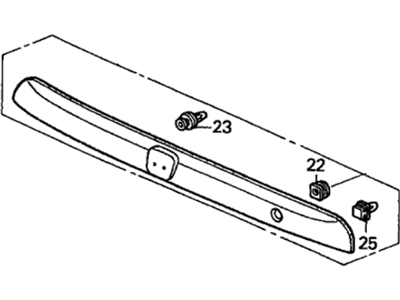 Honda 74890-S5T-E01ZE Garnish Assembly, Rear License (Taffeta White)