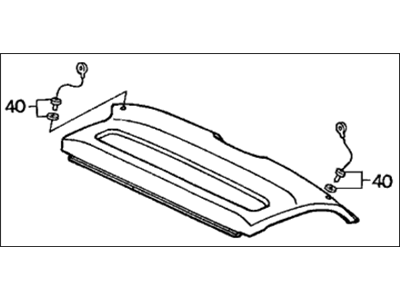 Honda 84400-S5T-A00ZA Shelf Assy., RR. Center *NH167L* (GRAPHITE BLACK)