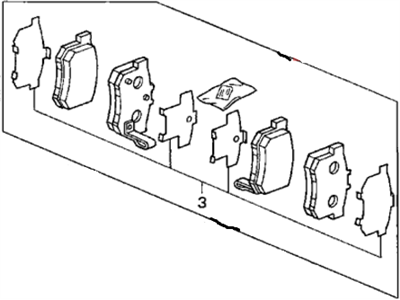 2005 Honda Civic Brake Pad Set - 43022-S6D-E51