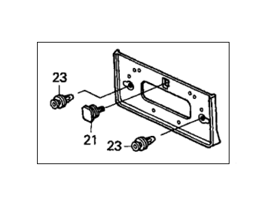 Honda 74899-S5T-A00 Frame Assembly, Rear License Plate