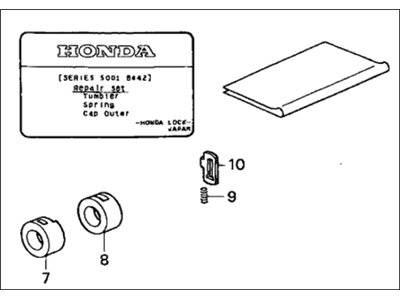 Honda 06721-SH3-415 Tumbler Kit, Key Cylinder