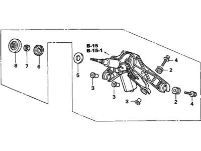 Honda 76700-S5S-E01 Motor Assembly, Rear Windshield Wiper