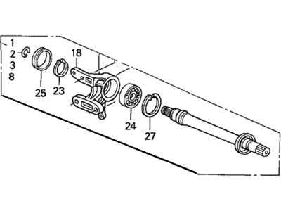 Honda 44500-SCV-A00 Shaft Assembly, Half (Mt)