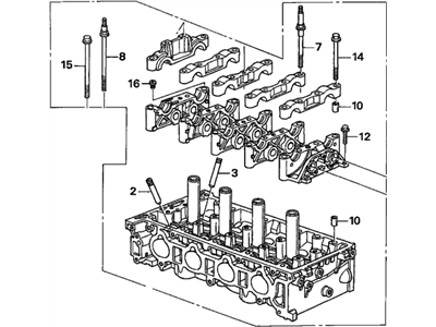 2004 Honda Civic Cylinder Head - 12100-PNL-E00