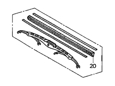 Honda 76630-S5T-A01 Blade, Windshield Wiper (410MM)