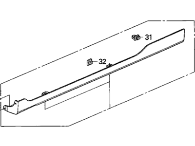 Honda 71850-S5S-E01ZC Garnish Assy., L. Side Sill *B92P* (NIGHTHAWK BLACK PEARL)