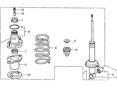 2003 Honda Civic Shock Absorber - 52610-S5T-A04