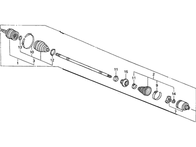 2005 Honda Civic Axle Shaft - 44305-S6E-E50