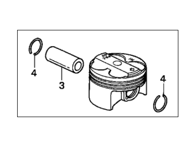 2005 Honda Civic Pistons - 13010-PNC-010