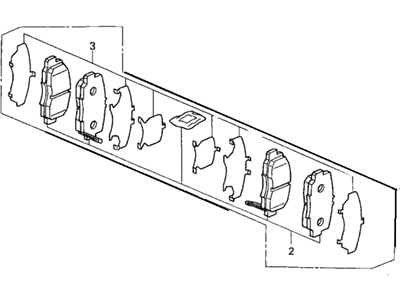 2004 Honda Civic Brake Pad Set - 45022-S7A-000