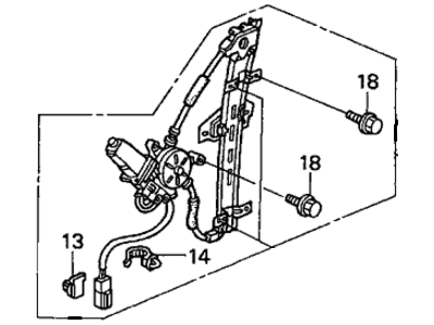 Honda 72210-S5S-G02 Regulator Assembly, Right Front Door Power