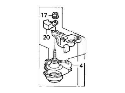 Honda 50820-S6M-023 Rubber Assy., Engine Side Mounting