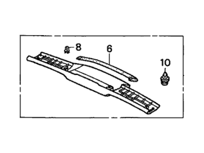 Honda 84438-S5S-E01ZA Garnish Assy., Tailgate (Upper) *NH167L* (GRAPHITE BLACK)