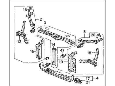 2003 Honda Civic Radiator Support - 60400-S5T-G01ZZ