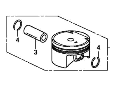 Honda 13010-RPY-G01 Piston Set (Std) (A)