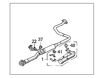 Honda 18220-SH4-A11 Pipe B, Exhuast