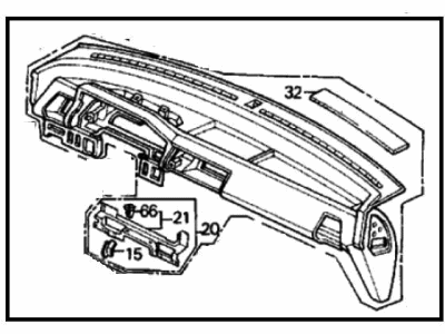 1990 Honda Civic Instrument Panel - 77100-SH4-A20ZA