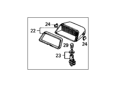 1989 Honda Civic Brake Light - 34270-SH4-A01ZA