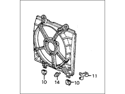 1991 Honda Civic Fan Shroud - 19015-PM6-A02