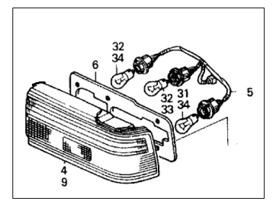 1990 Honda Civic Brake Light - 33550-SH4-A04