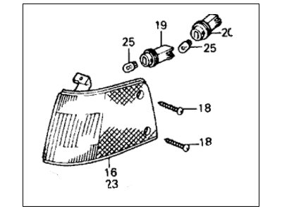 Honda 34350-SH4-A03 Light Assembly, Left Front Position &Side Marker