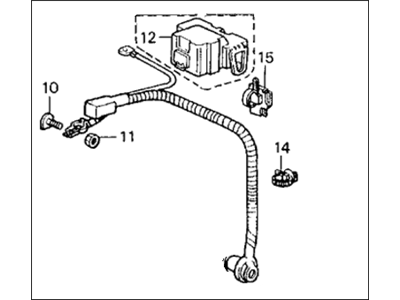 Honda 32410-SH4-307 Cable Assembly, Starter (W/Fuser, Passive Belt)