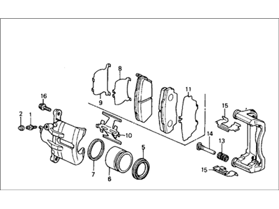 Honda 45210-SK7-003 Caliper Assembly, Passenger Side (17Cl-14Vn) (Nissin)