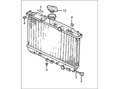 1991 Honda Civic Radiator - 19010-PM6-A02