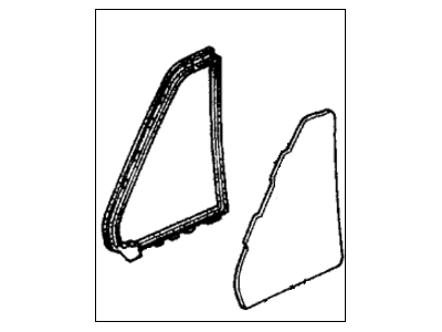 Honda 73405-SH4-000M Glass Assy., R. RR. Quarter (Aag)