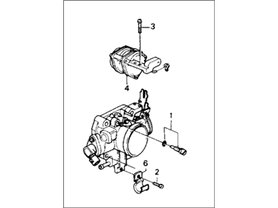 1990 Honda Civic Throttle Body - 16400-PM6-A52