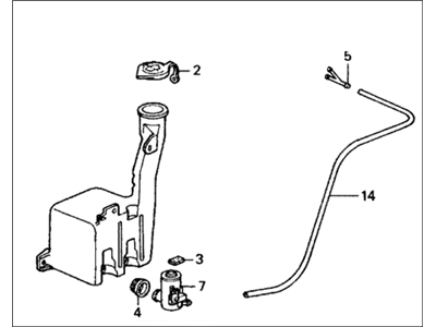 1989 Honda Civic Washer Reservoir - 76801-SH1-A02