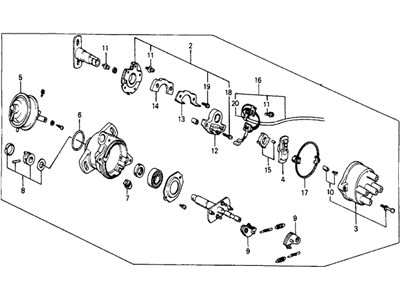 Honda 30100-PE1-671 Distributor Assembly (D4R82-30) (Hitachi)